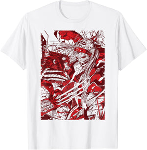 Marvel Omega Red Vs. Wolverine T-Shirt - T-Shirt | White