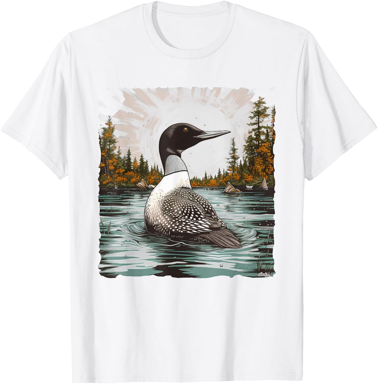 Retro Style Loon T-Shirt - T-Shirt | White
