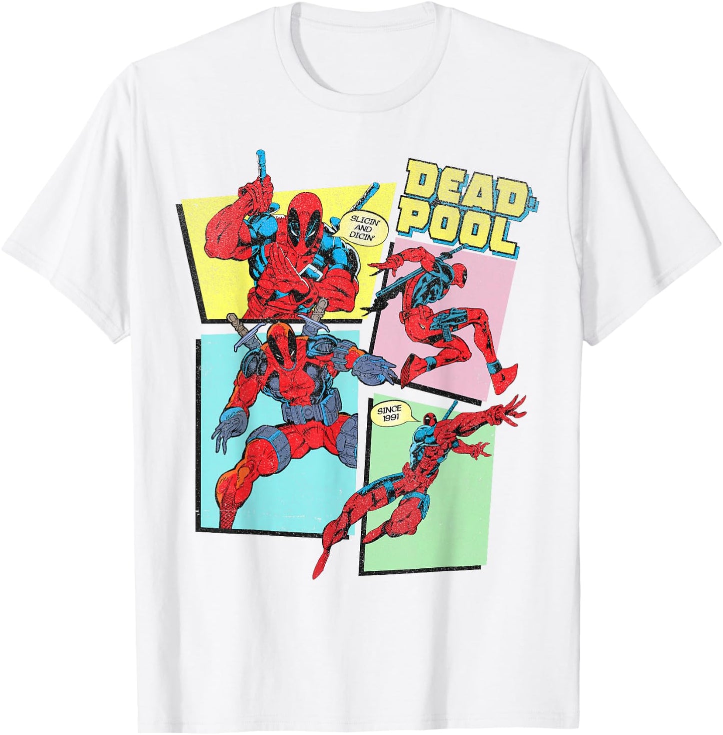 Marvel Deadpool 30th Slicin' And Dicin' Since 1991 T-Shirt - T-Shirt | White