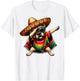 Dabbing Frenchie Dog Sombrero Mexican Poncho Cinco De Mayo Men Women Girls Kids T-Shirt - T-Shirt | White