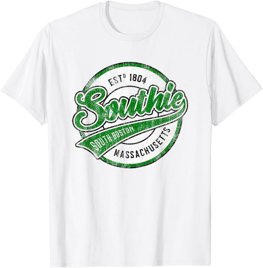 Vintage Southie Shirt - Ireland Jersey Style - South Boston T-Shirt - T-Shirt | White