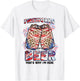 That's Why I'm Here Fireworks & Beer American Flag July 4th Women Men T-Shirt - T-Shirt | White