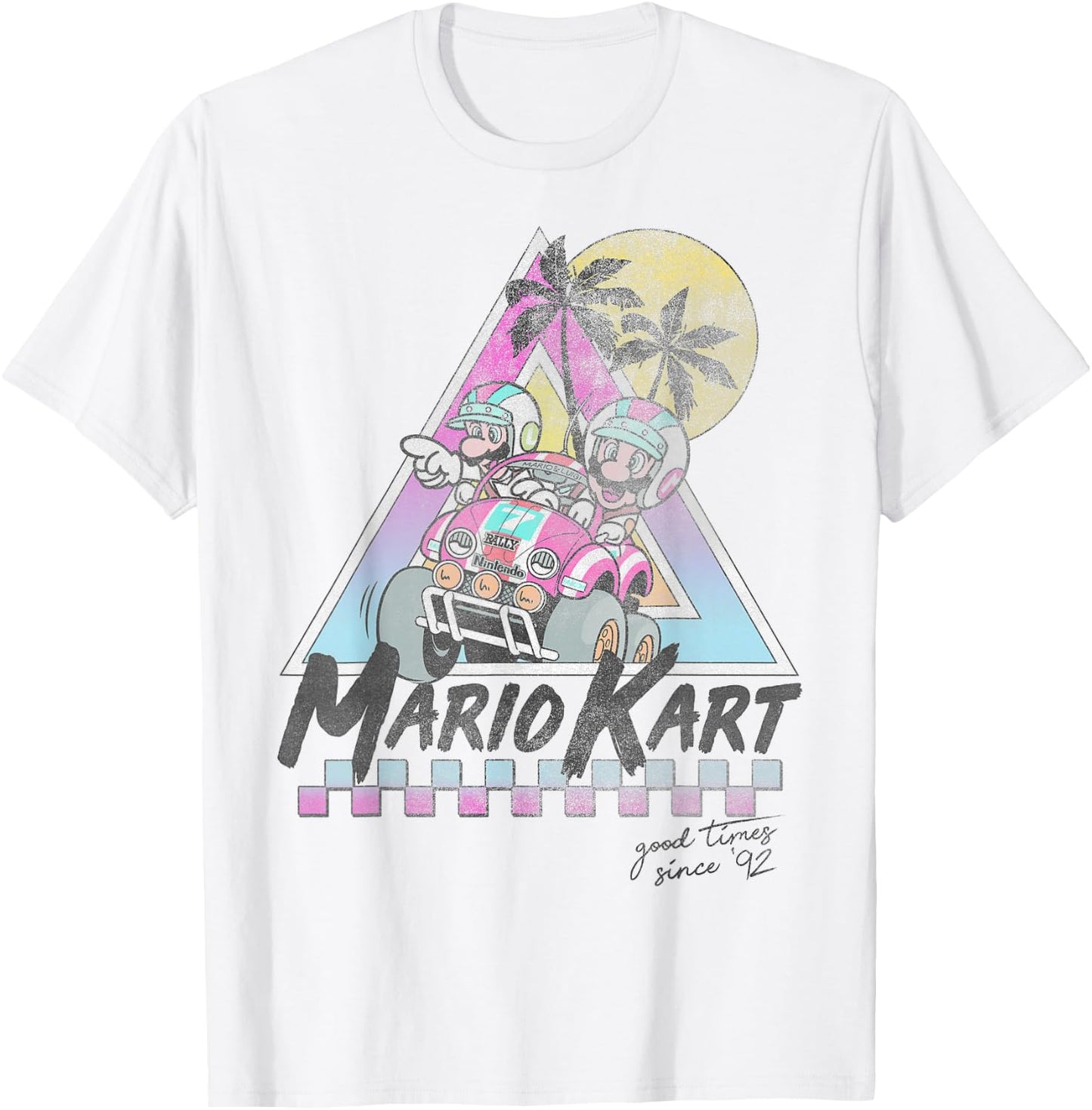 Mario Kart Mario And Luigi Good Time Since 92 Vintage T-Shirt - T-Shirt | White