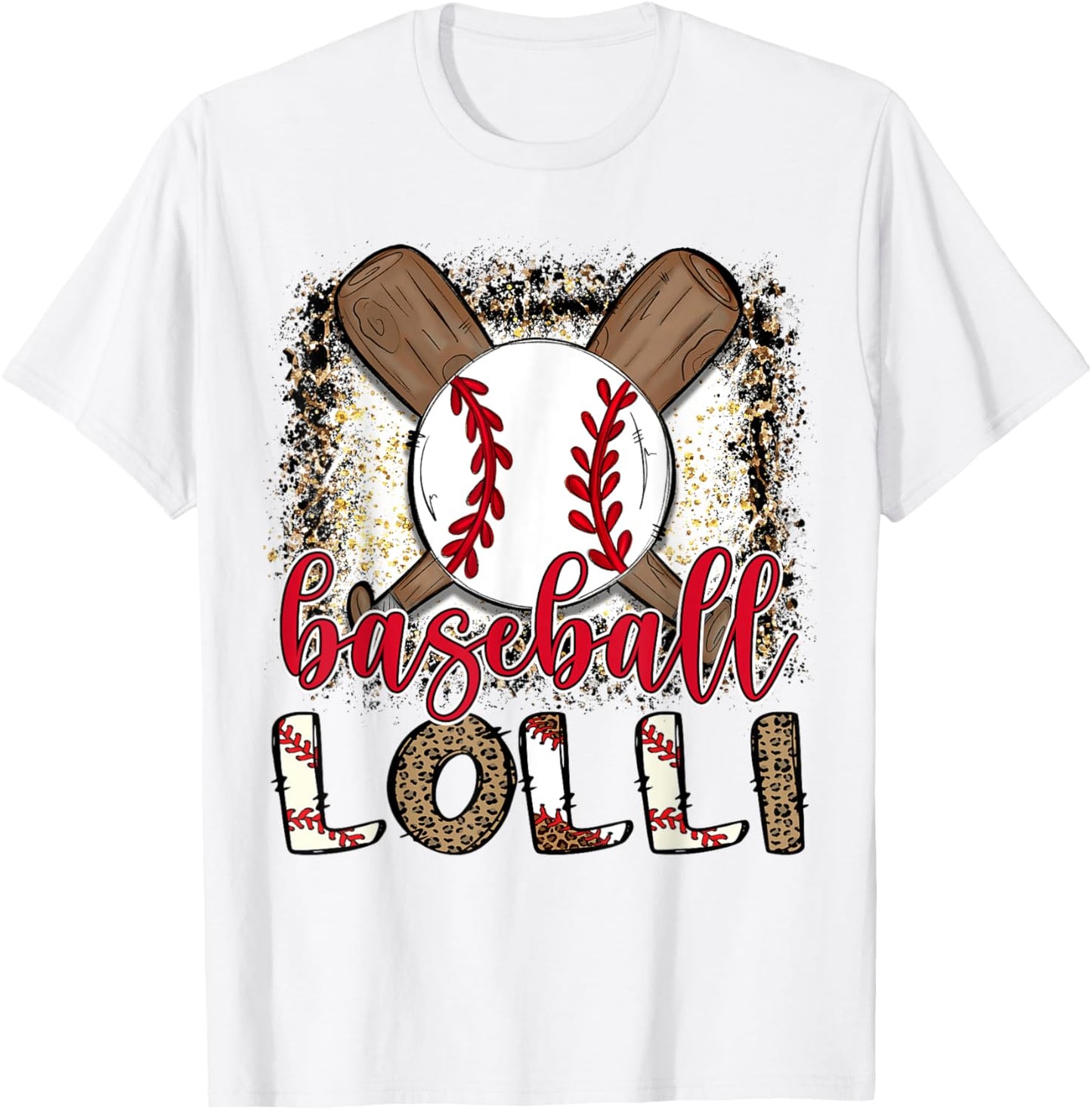 Baseball Lolli Leopard Proud Ball Lolli T-Shirt - T-Shirt | White