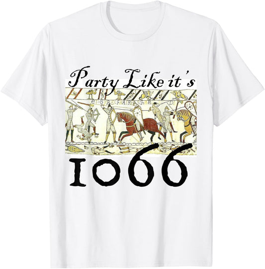 Medieval Bayeux Tapestry, Quirky Historic Funny Small T-Shirt - T-Shirt | White