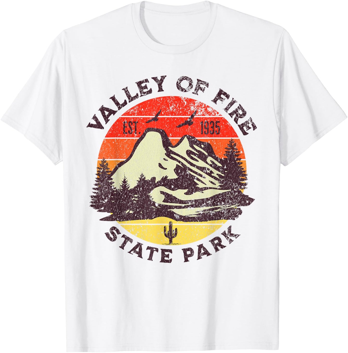 Valley Of Fire T-Shirt - T-Shirt | White