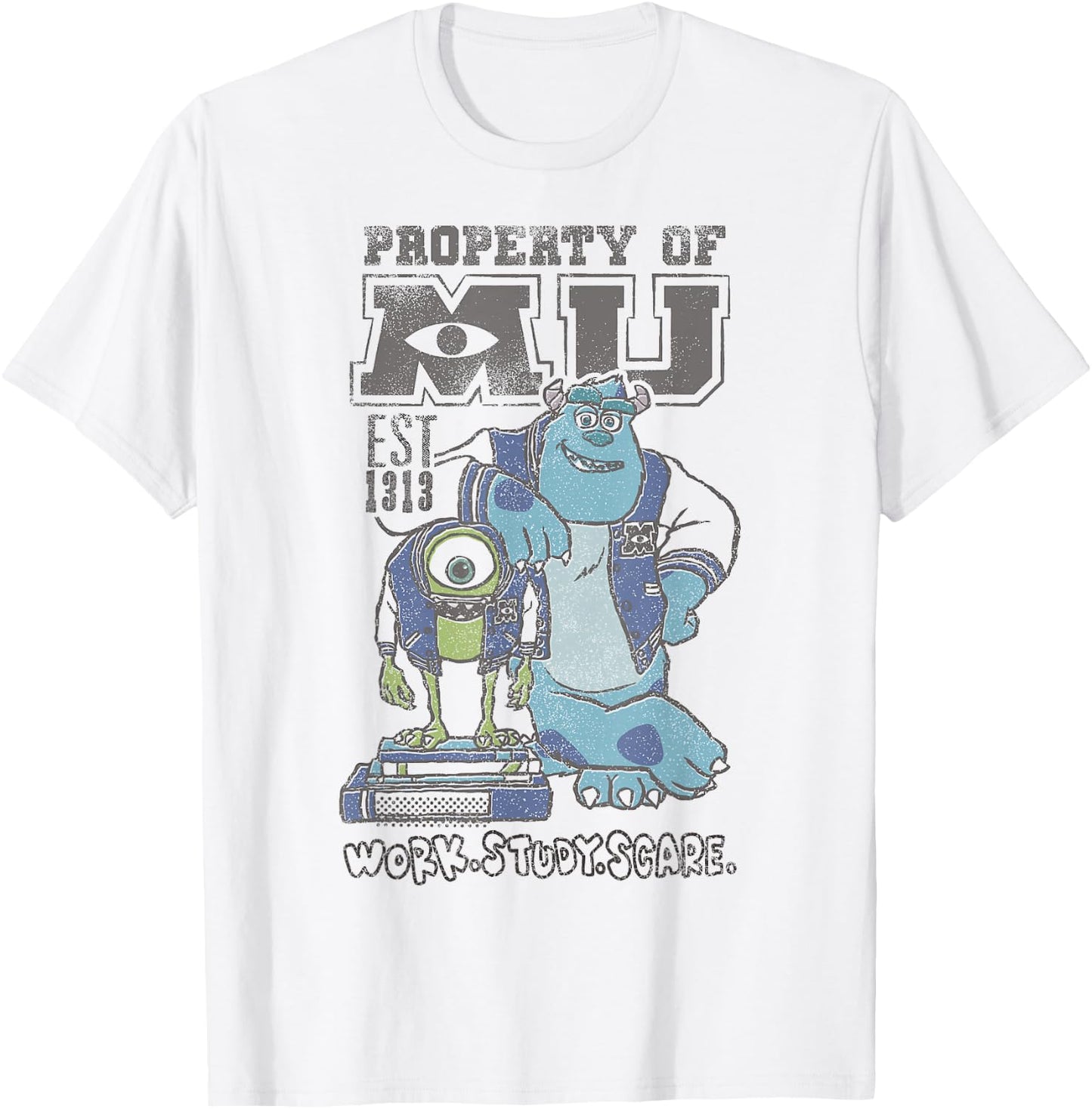 Disney Pixar Monsters University Work Study Scare T-Shirt - T-Shirt | White
