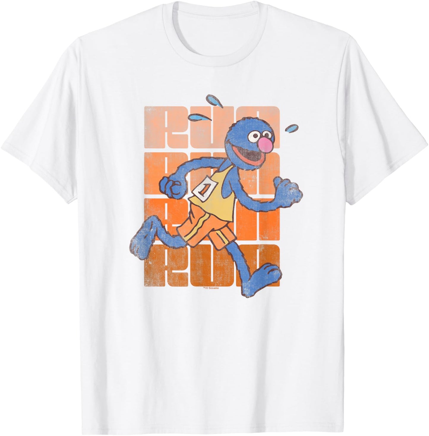 Sesame Street Run Run Grover T-Shirt - T-Shirt | White