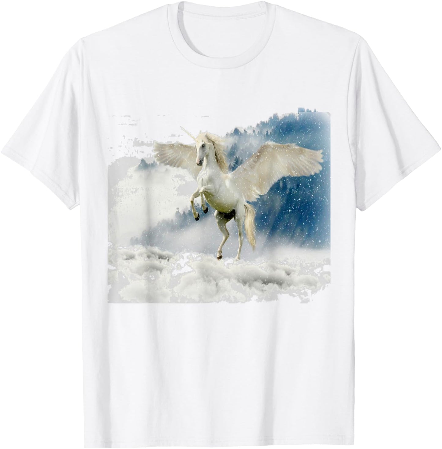 White Pegasus Magical Winged Horse T-Shirt - T-Shirt | White