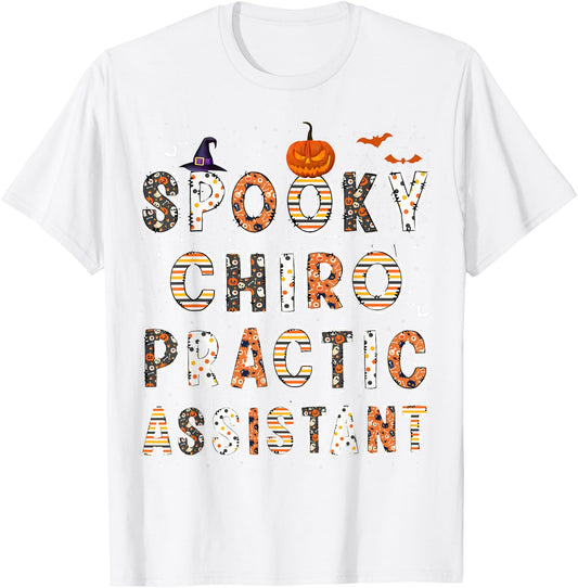 Spooky Chiropractic Assistant Halloween Costume 2023 T-Shirt - T-Shirt | White