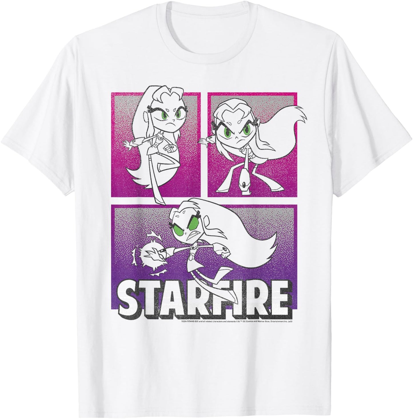 DC Comics Teen Titans Go! Starfire Action Panels T-Shirt - T-Shirt | White