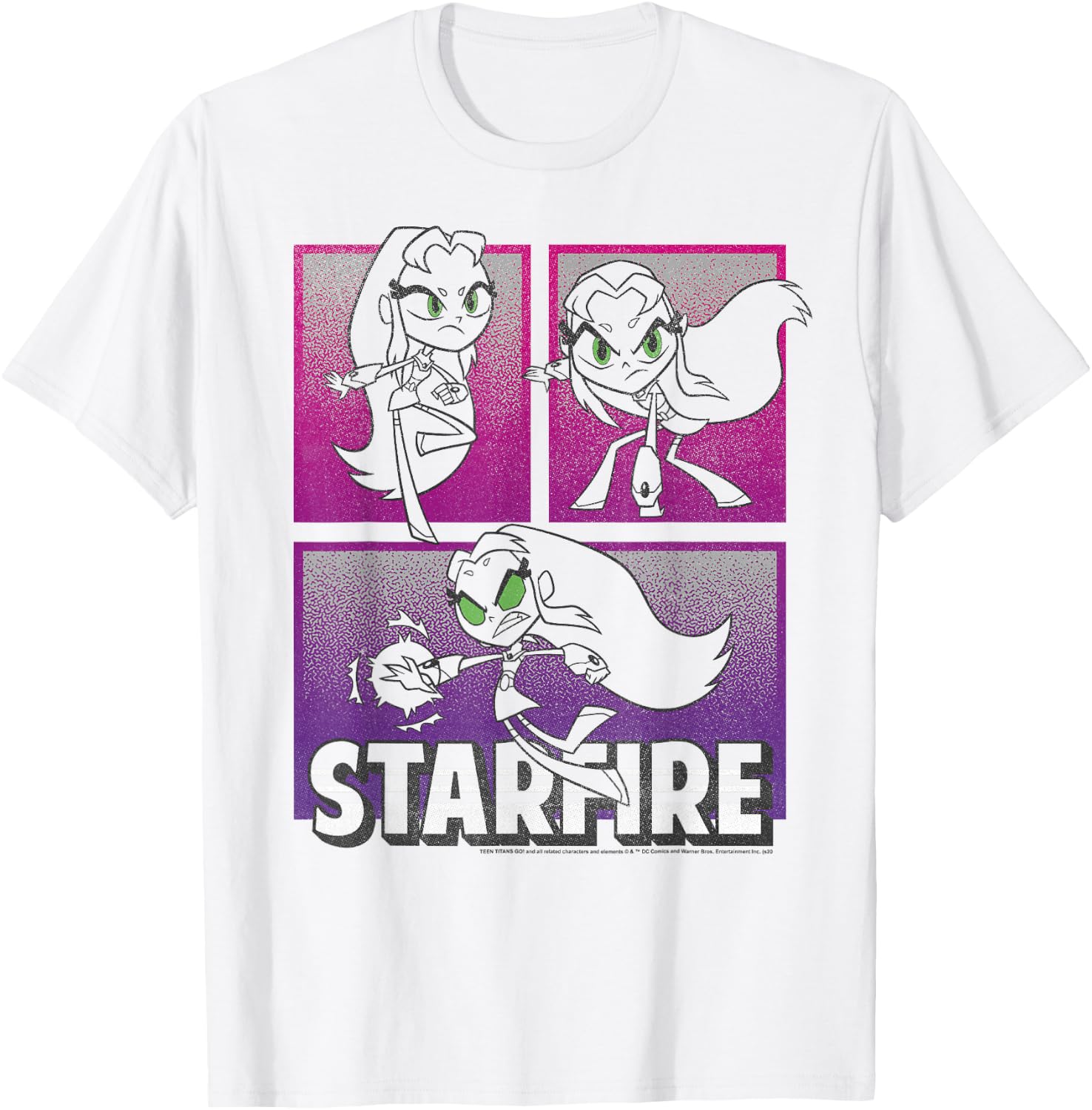 DC Comics Teen Titans Go! Starfire Action Panels T-Shirt - T-Shirt | White