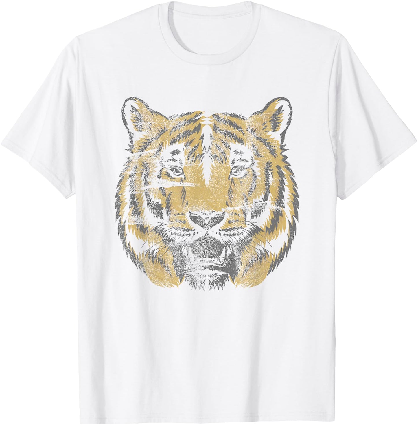 Vintage Tiger Face Tiger Head Wild Cat Lover Gift Small T-Shirt - T-Shirt | White