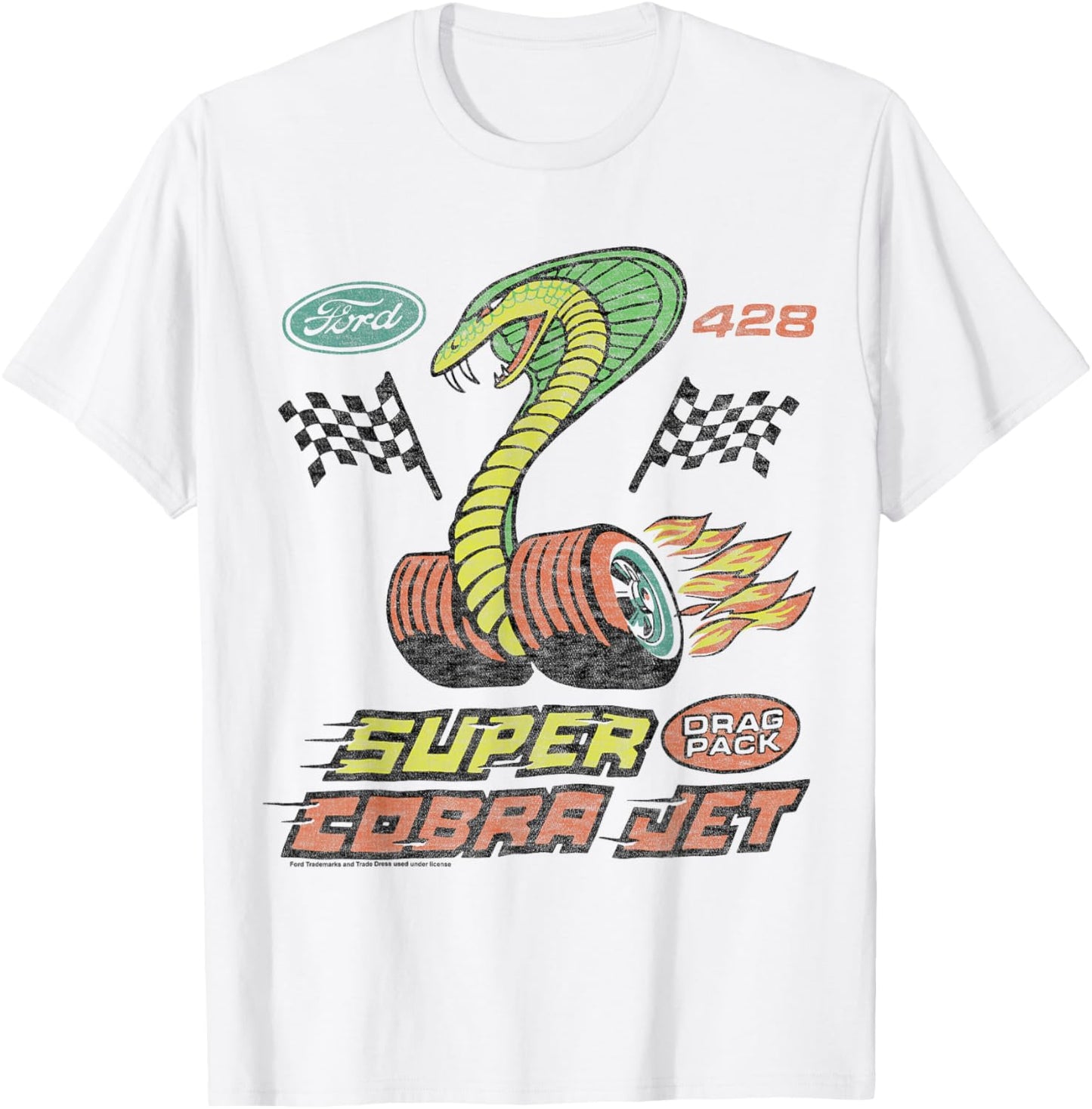 Ford - Super Cobra Jet Drag Pack 428 T-Shirt - T-Shirt | White