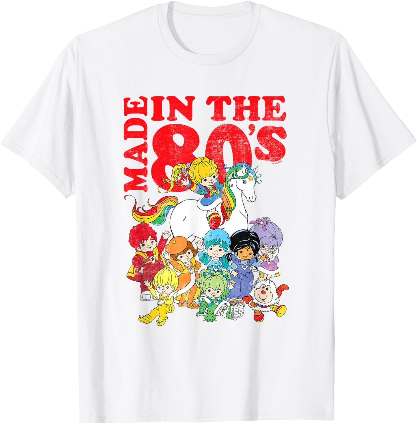 Rainbow Brite Made in The 80's Distressed Group Shot T-Shirt - T-Shirt | White