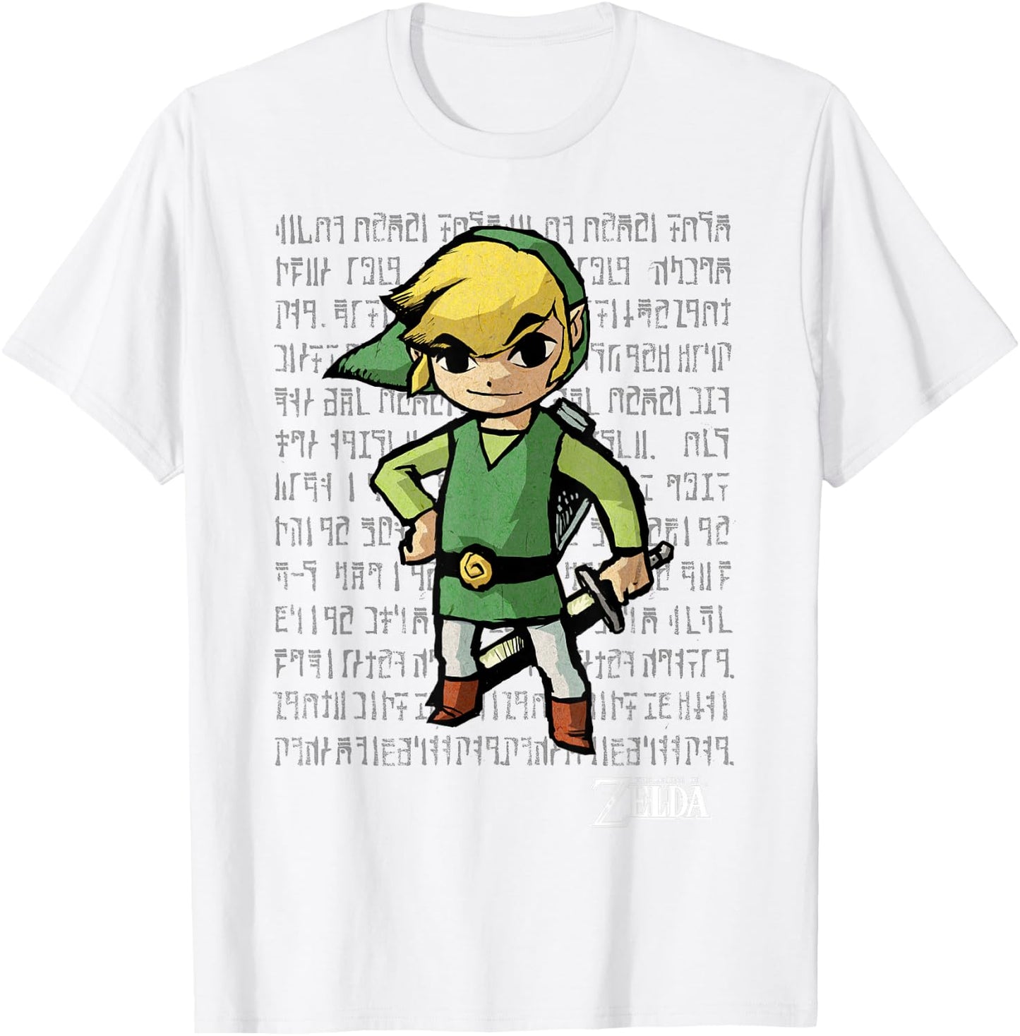The Legend of Zelda Link Hyrulian Hero Overlay Nintendo T-Shirt - T-Shirt | White