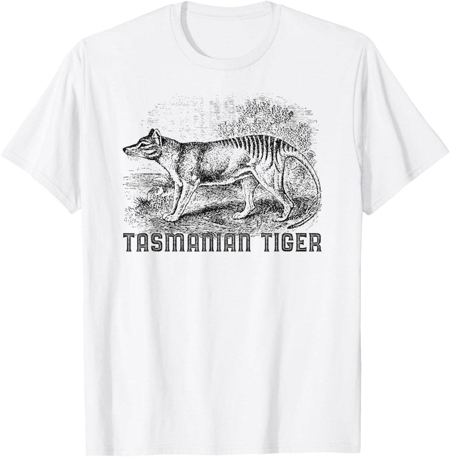 Tasmanian Wolf Tiger Thylacine Australian Extinction Gift T-Shirt - T-Shirt | White