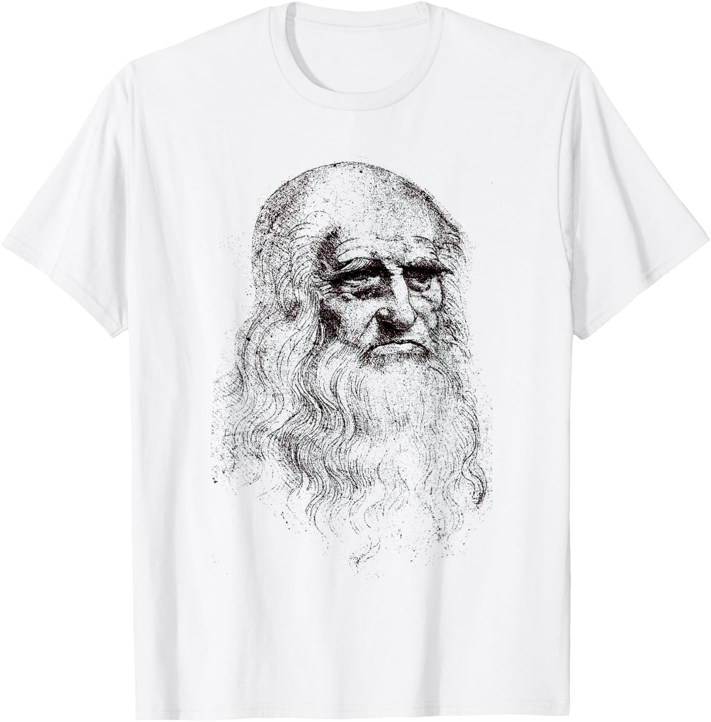Leonardo Da Vinci portrait Davinci Science Art T-Shirt - T-Shirt | White