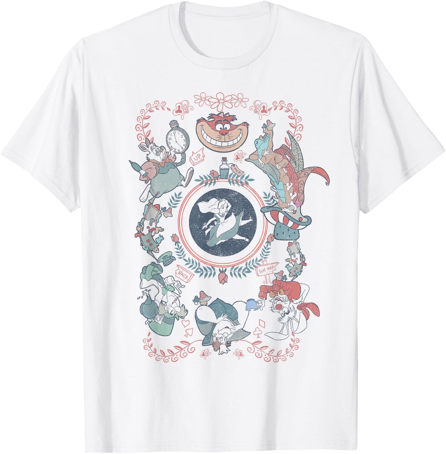 Disney Alice in Wonderland Card Style Mashup T-Shirt - T-Shirt | White