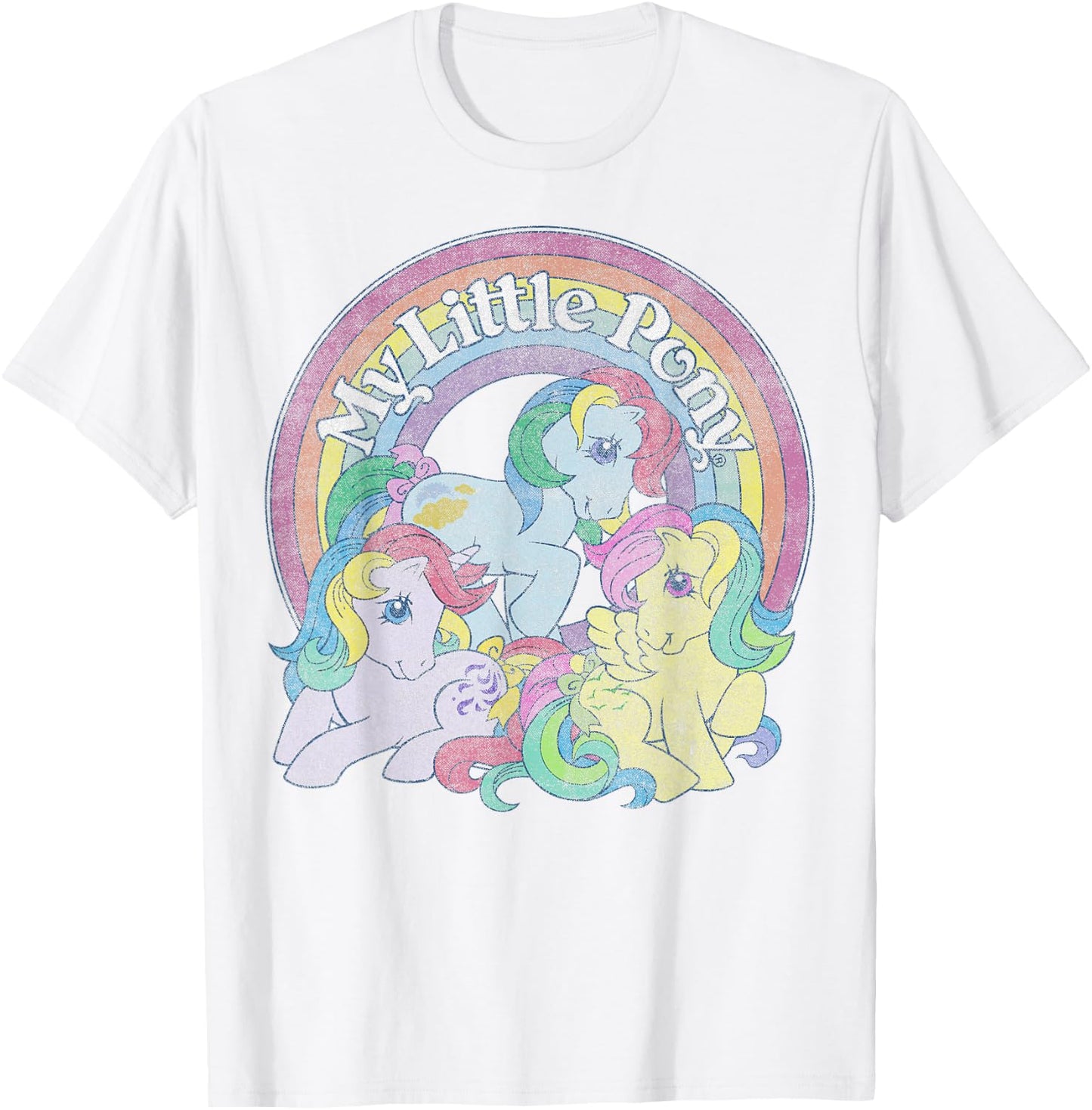 My Little Pony Group Windy, Sunlight, Skydancer Rainbow Logo T-Shirt - T-Shirt | White