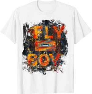 Fly Boy Hip Hop 80s 90s Urban Graffiti Style T-Shirt - T-Shirt | White