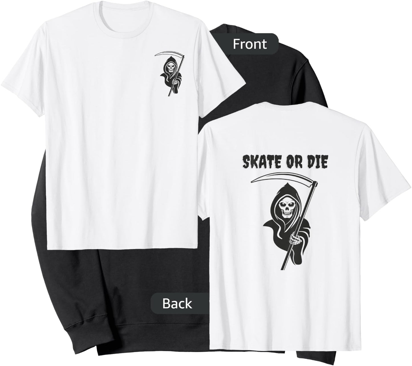 Skate or die reaper Sweatshirt - Sweatshirt | Black
