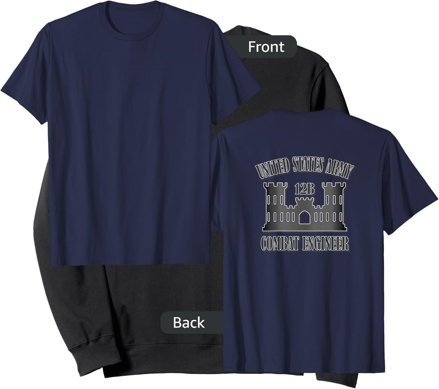 U.S. Army Combat Engineer (Back Design) Sweatshirt - Sweatshirt | Black
