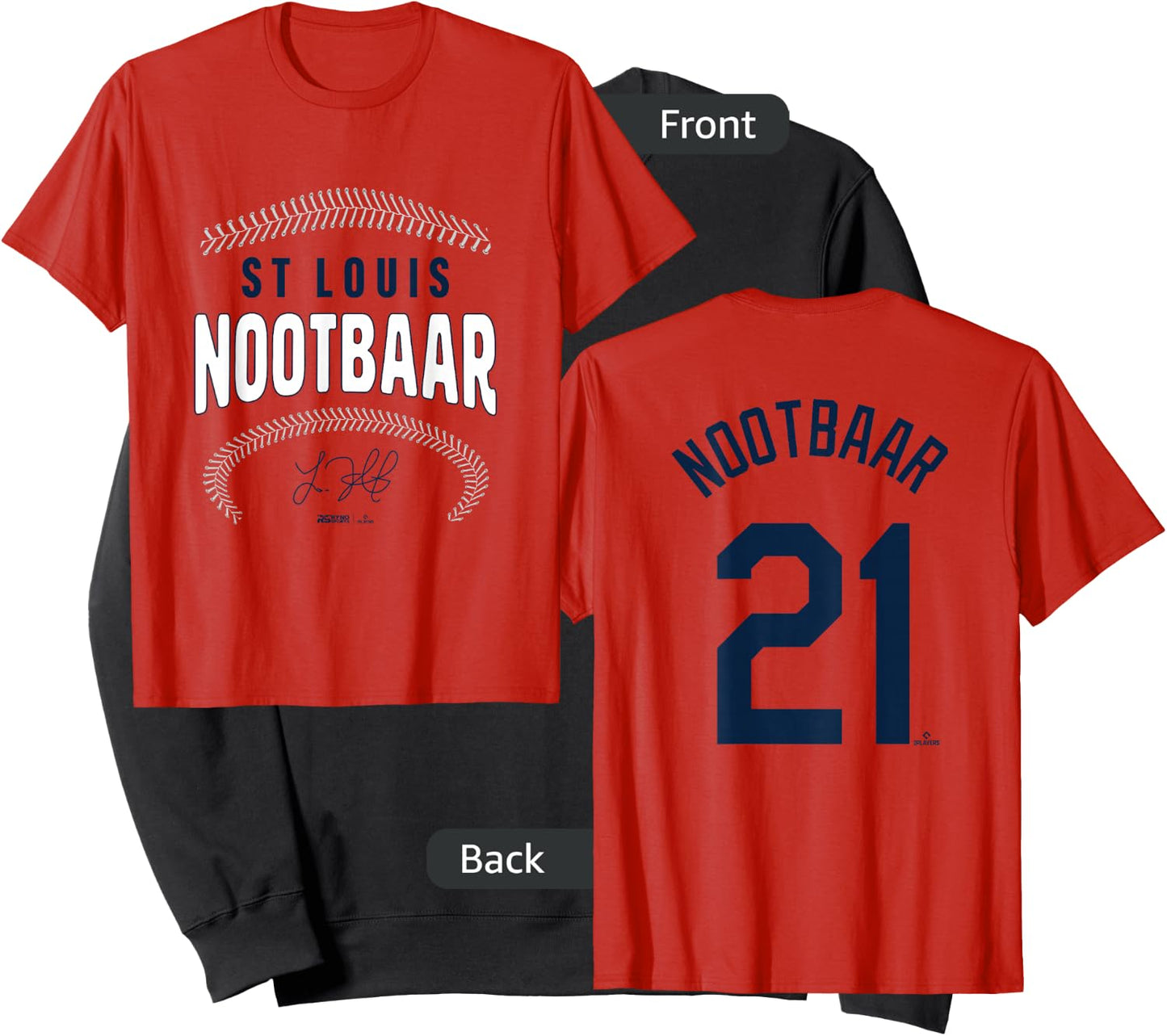 Lars Nootbaar St. Louis Baseball Name & Number (Front&Back) Sweatshirt - Sweatshirt | Black