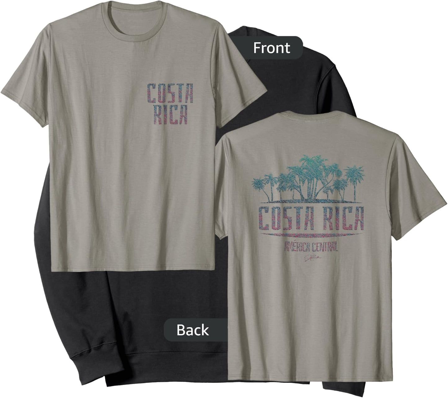 JCombs: Costa Rica Palm Trees on Beach (Two-Sided) Sweatshirt - Sweatshirt | Black
