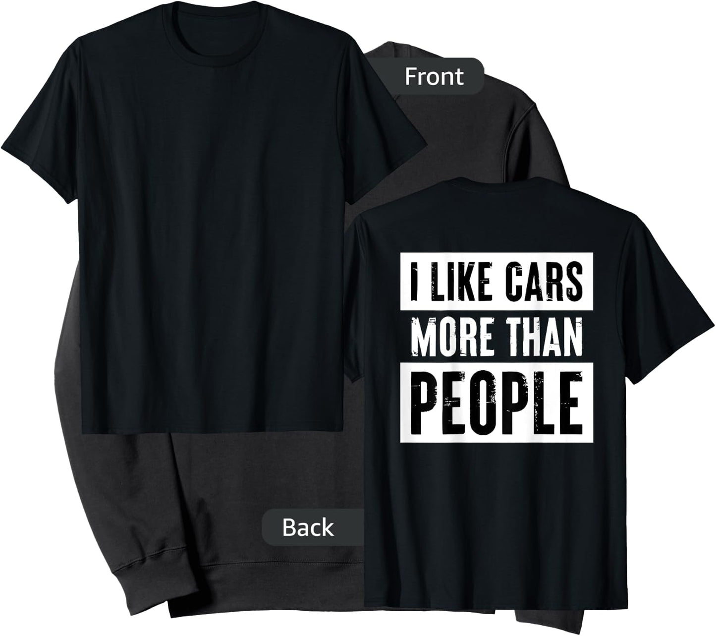 I Like Cars More Than People Sweatshirt - Sweatshirt | Black