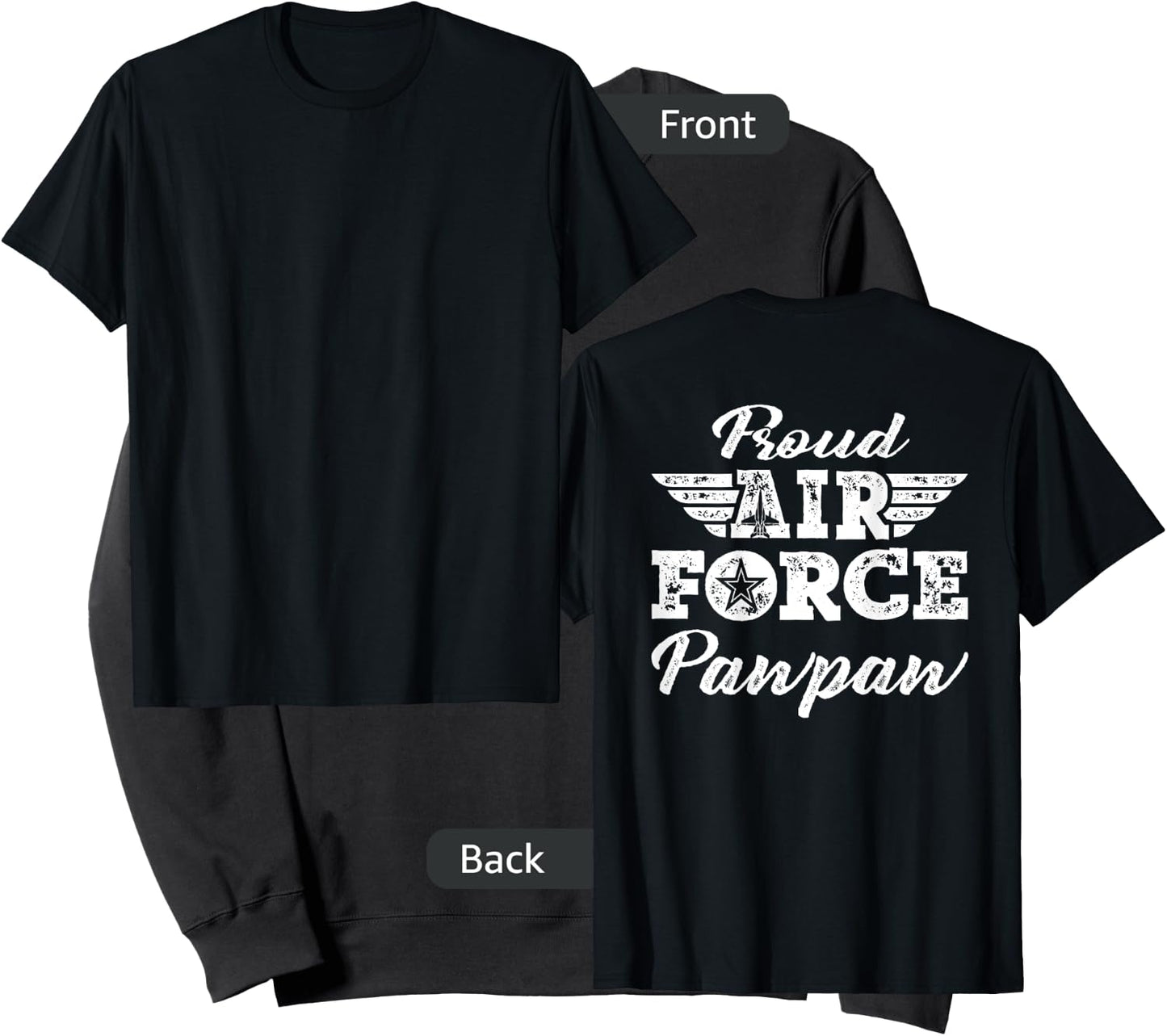 Proud US Air Force Pawpaw Pride Military Family Grandpa Gift Sweatshirt - Sweatshirt | Black