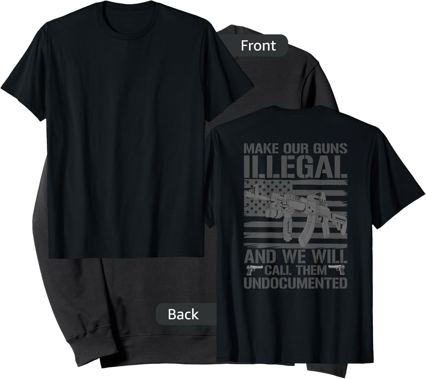 Funny Gun Owner 2nd Amendment Humor Saying (on back) Sweatshirt - Sweatshirt | Black