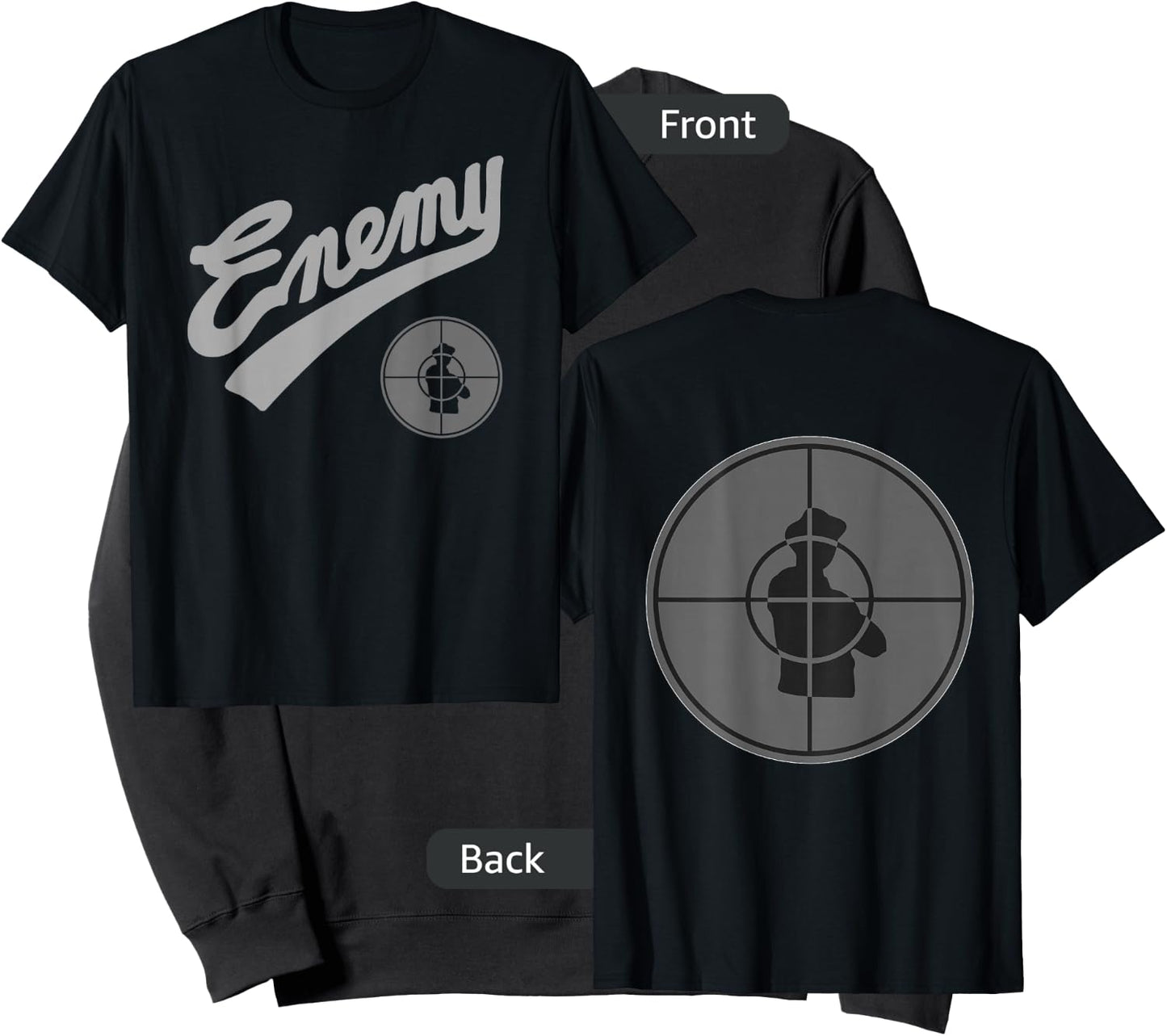 Public Enemy Official Enemy Target Black & Grey Sweatshirt - Sweatshirt | Black