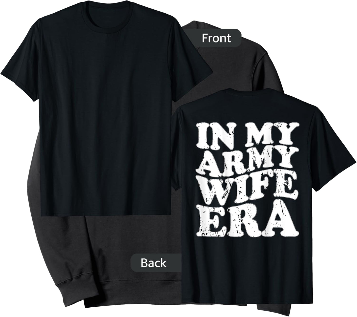 Funny Retro Military In my Army Wife Era Army Wife Sweatshirt - Sweatshirt | Black
