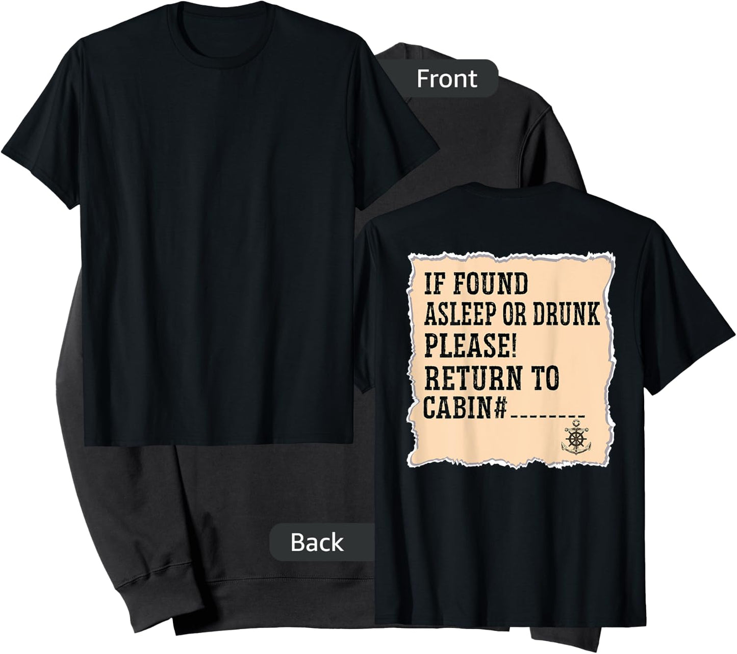 If Found Asleep Or Drunk Please Return To Cabin Cruise Lover Sweatshirt - Sweatshirt | Black