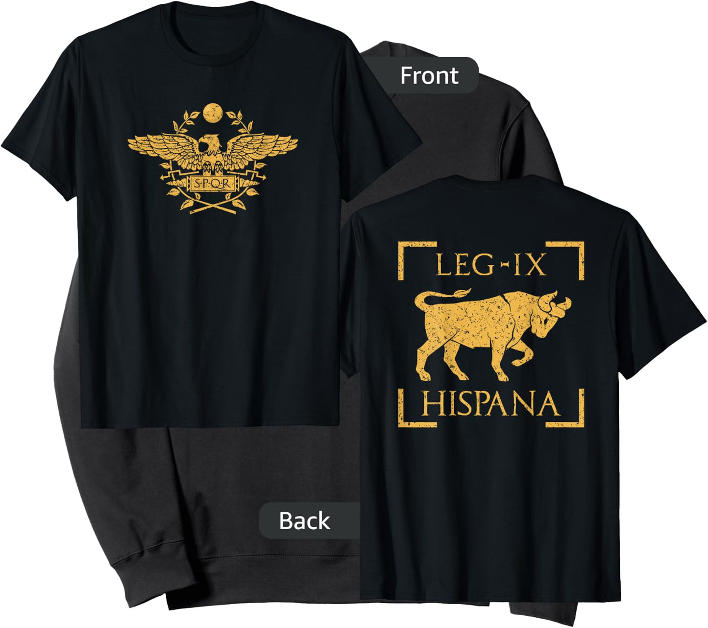 Legio IX Hispana Taurus Emblem Roman Legion Back Print Sweatshirt - Sweatshirt | Black
