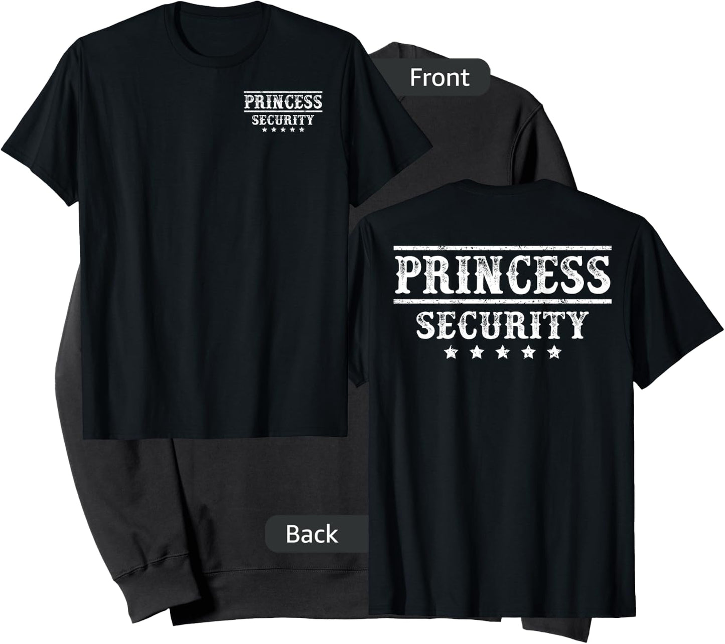 Princess Security Team Birthday Big Brother Announcement Sweatshirt - Sweatshirt | Black
