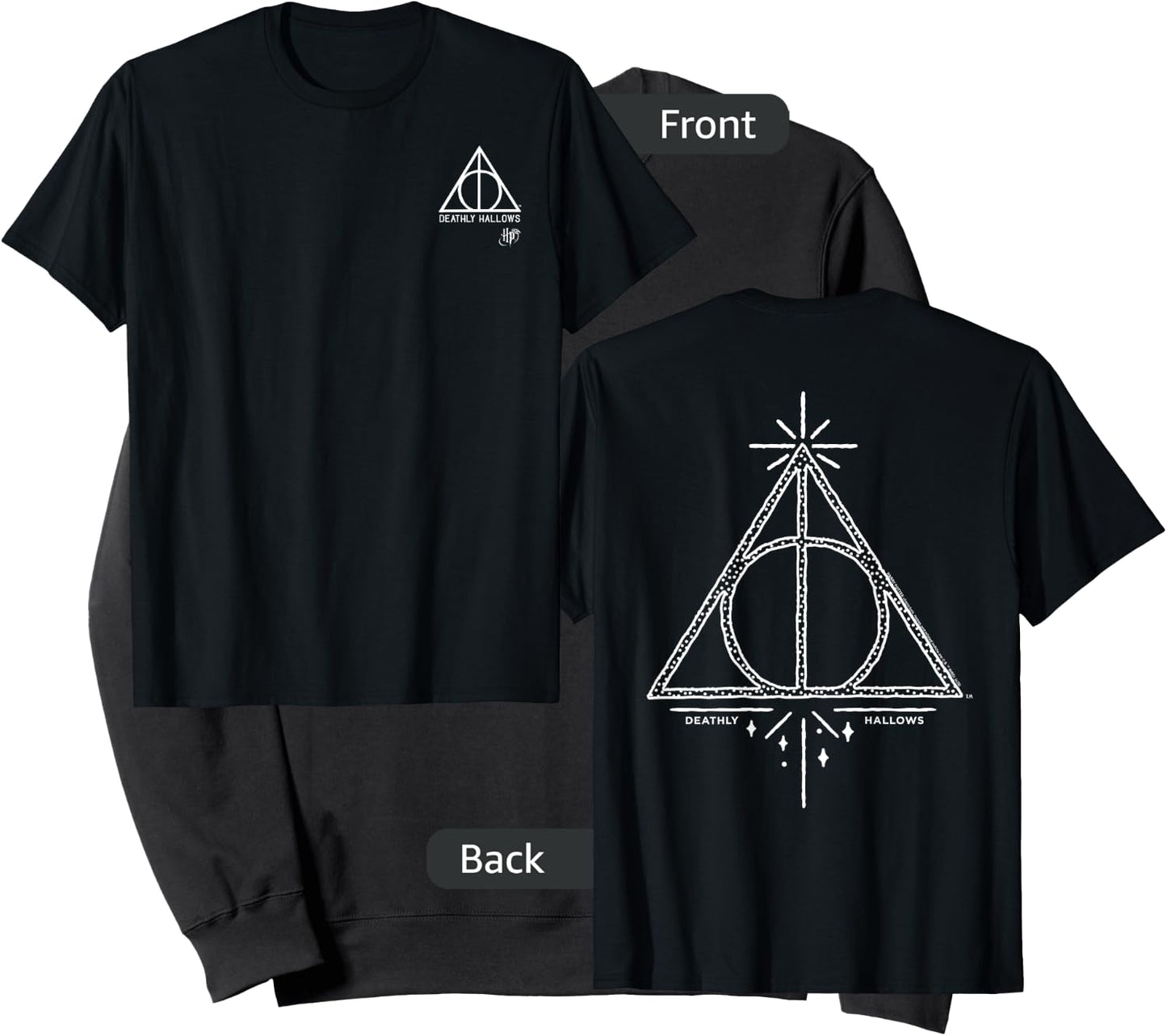 Harry Potter Deathly Hallows Pocket Icon Front & Back Sweatshirt - Sweatshirt | Black