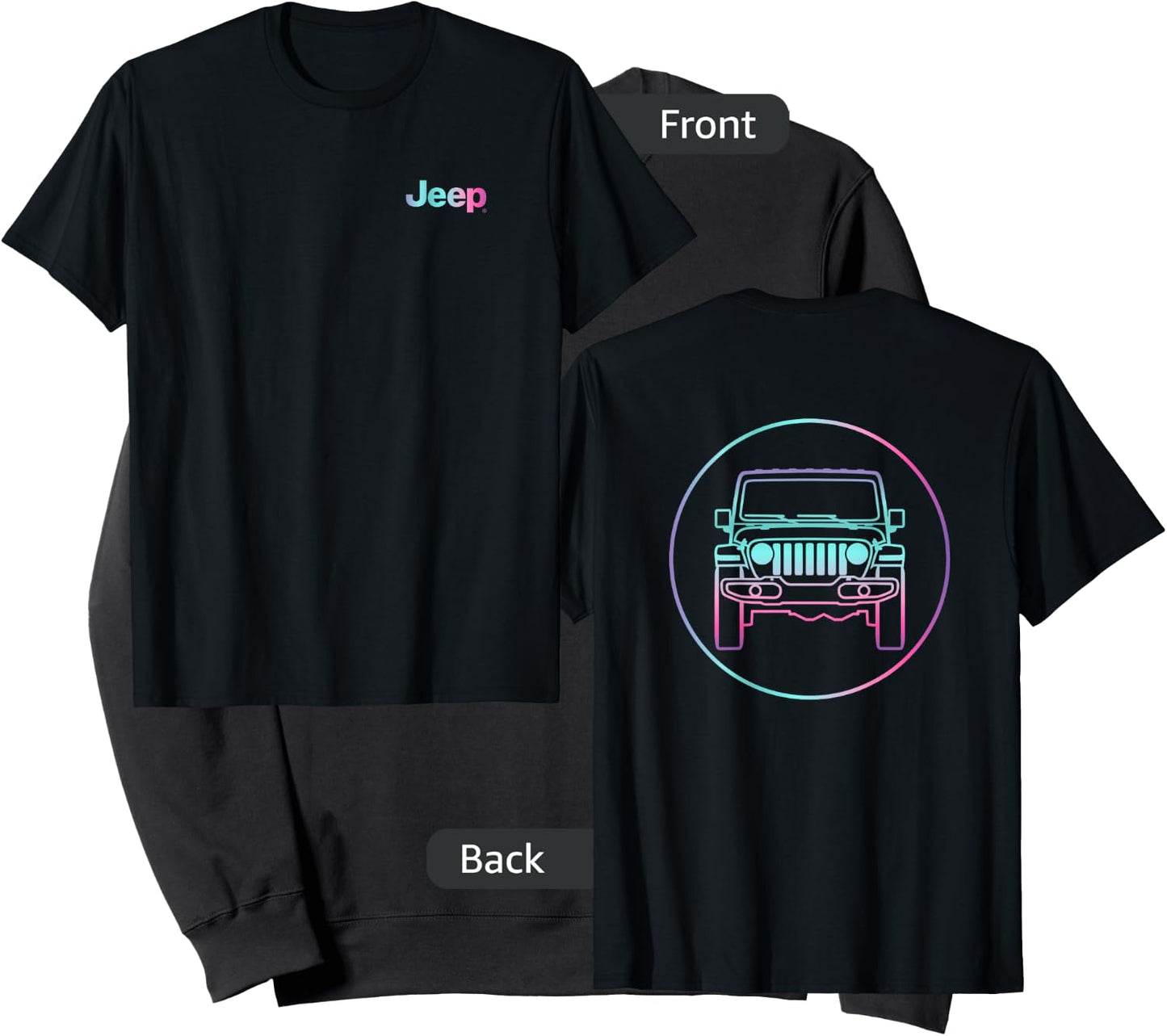 Jeep Rainbow Badge - Officially Licensed Sweatshirt - Sweatshirt | Black
