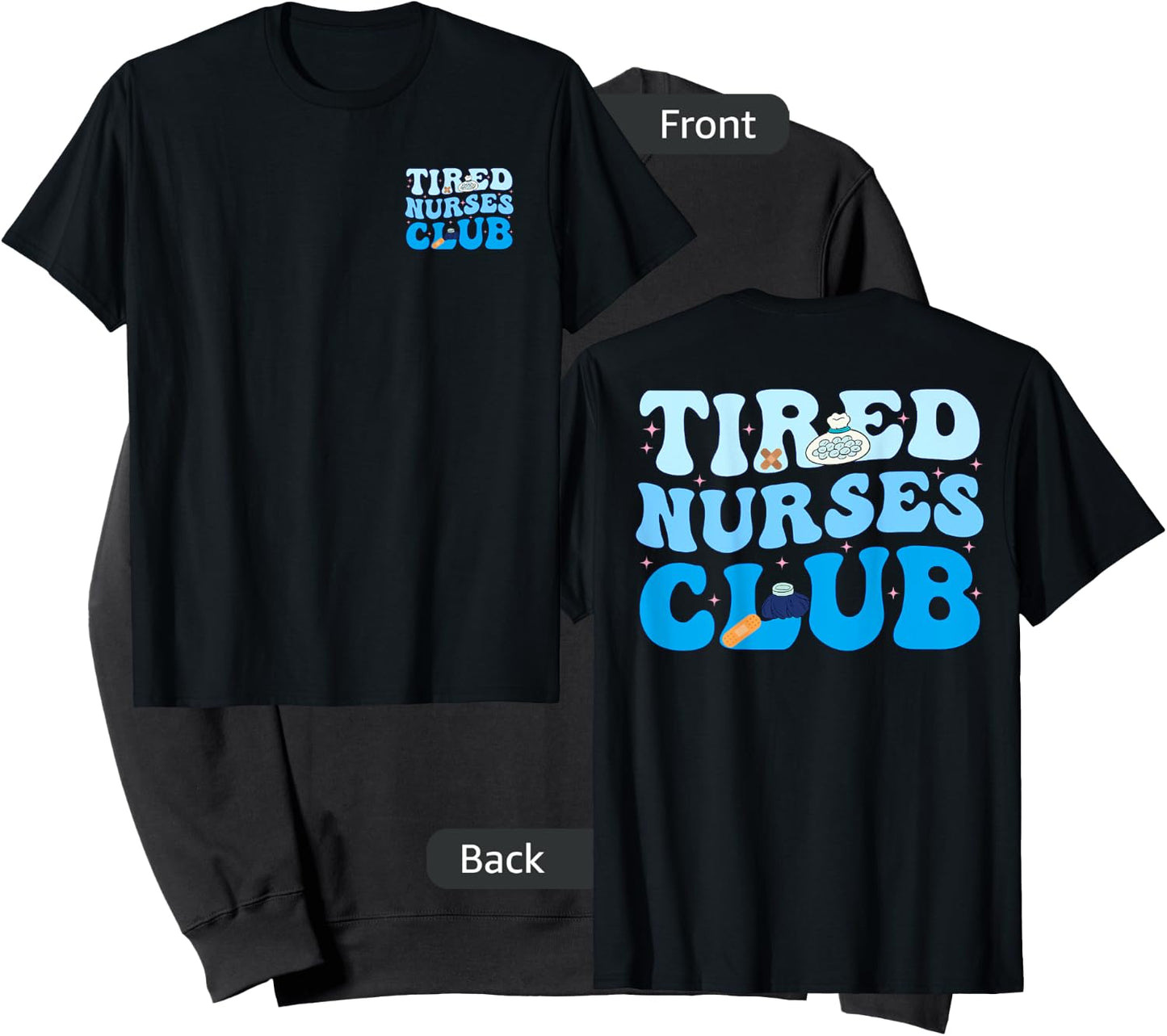 Tired Nurses Club Funny Groovy CRNA RN Future Nursing School Sweatshirt - Sweatshirt | Black