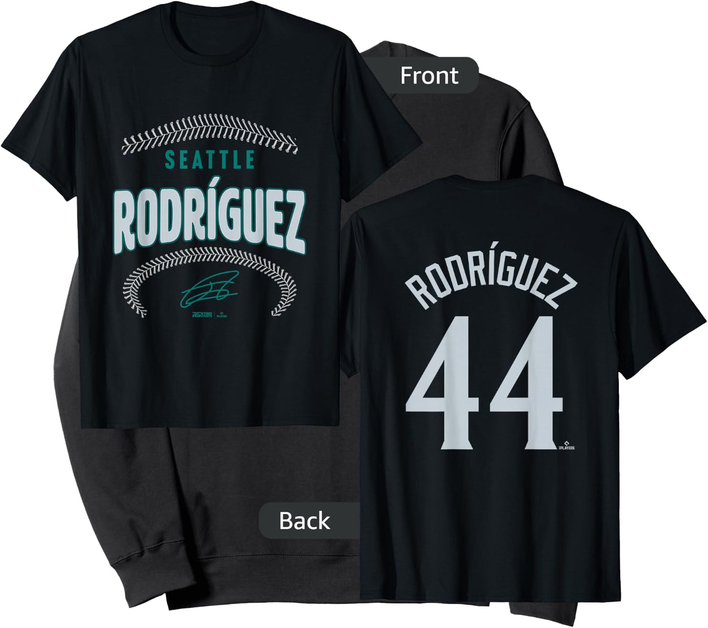 Julio Rodríguez Seattle Baseball Name & Number (Front&Back) Sweatshirt - Sweatshirt | Black