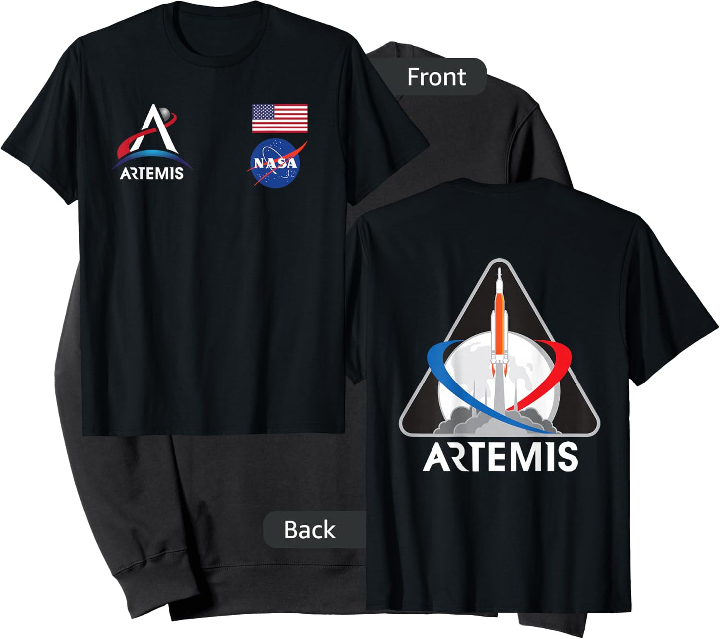 NASA Artemis Mission 1 Moon To Mars Sweatshirt - Sweatshirt | Black