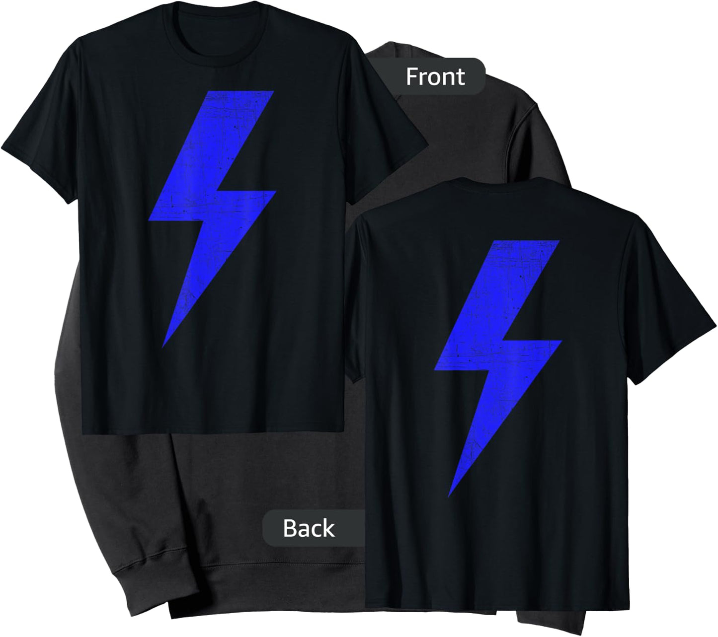Bolt Lightning Blue Design Team Sweatshirt - Sweatshirt | Black