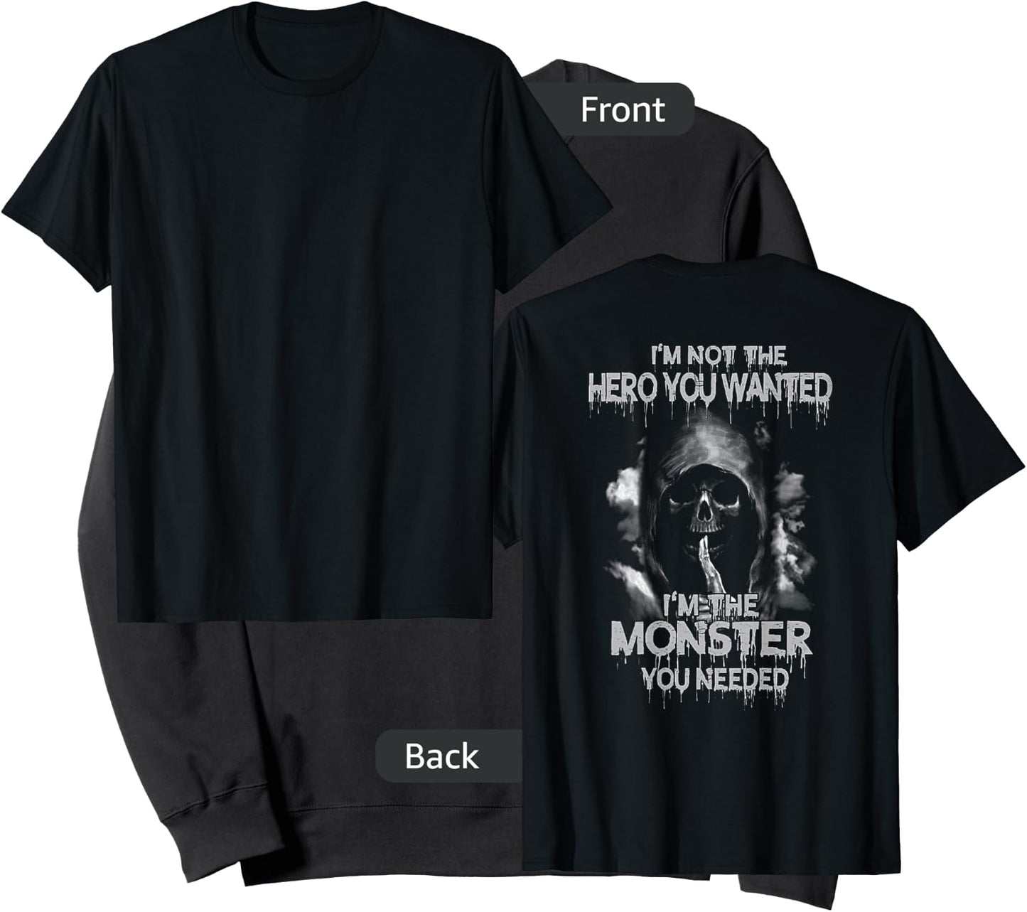 Grim Reaper Not The Hero You Wanted I'm The Monster Sweatshirt - Sweatshirt | Black