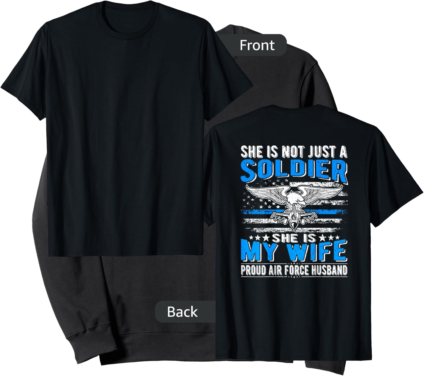 My Wife Is A Soldier Hero - Proud Air Force Husband Gifts Sweatshirt - Sweatshirt | Black