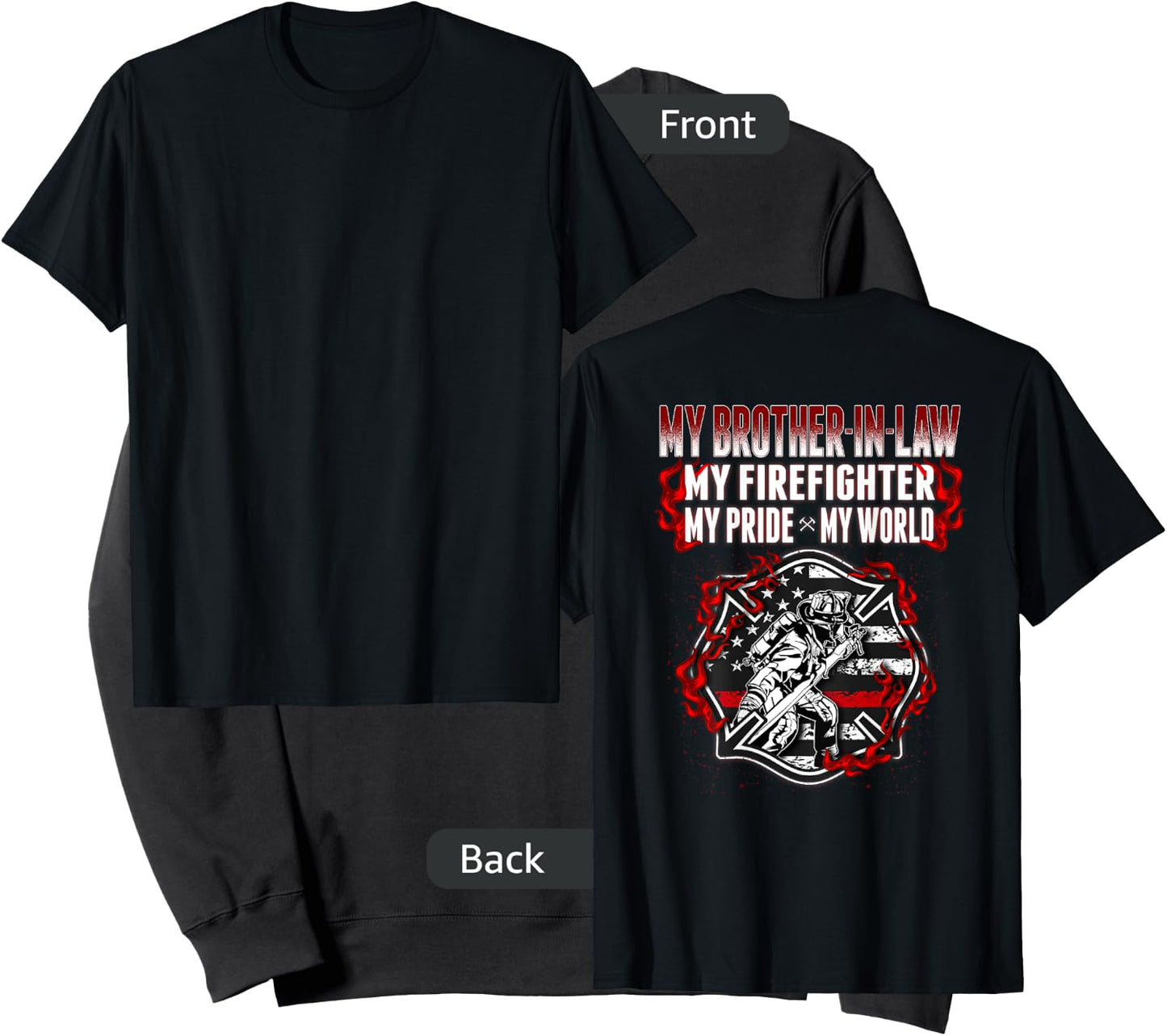 My Brother-In-Law Is A Firefighter Proud Fire Sibling-In-Law Sweatshirt - Sweatshirt | Black