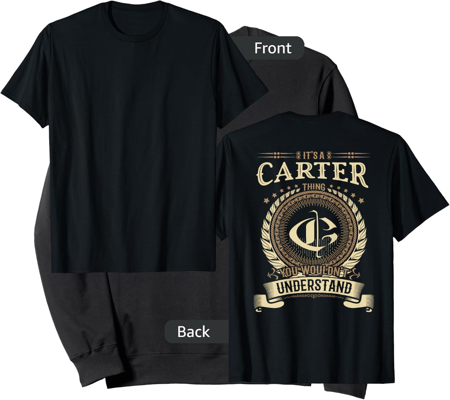 Carter Thing You Wouldn't Understand Family BACKPRINT Sweatshirt - Sweatshirt | Black