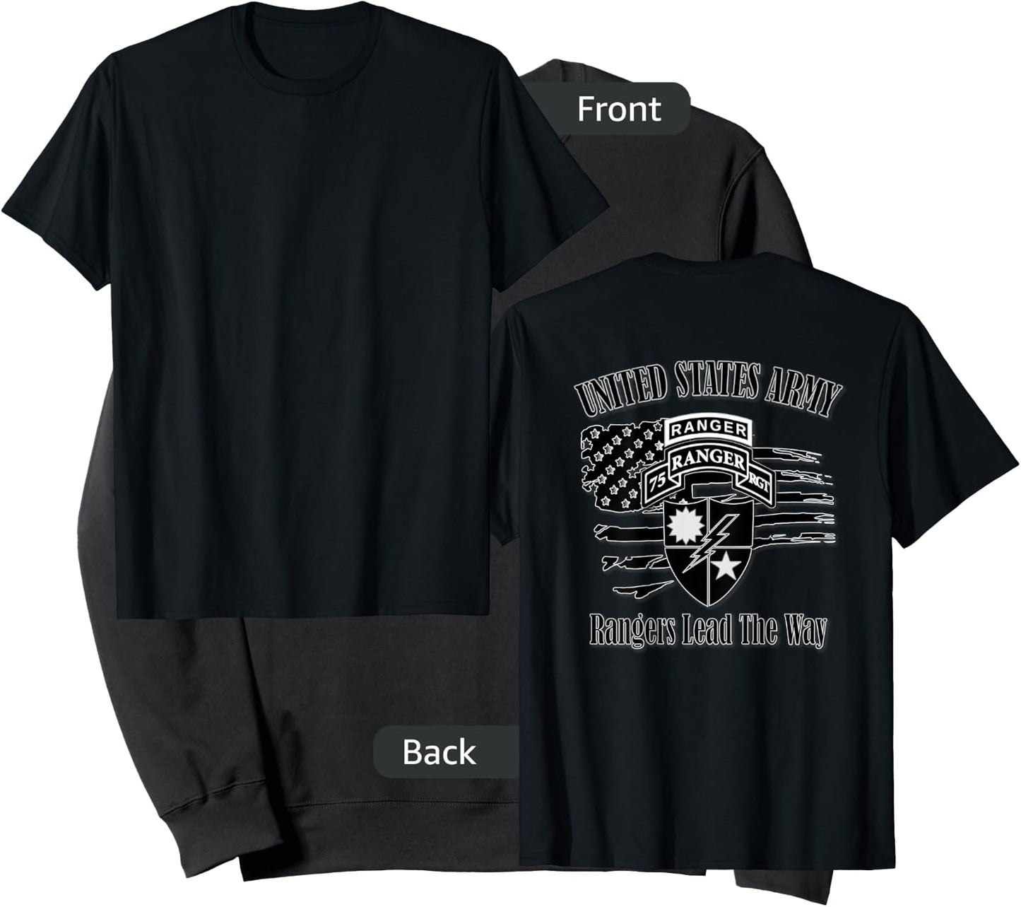75th Ranger Regiment (Back Design) Sweatshirt - Sweatshirt | Black