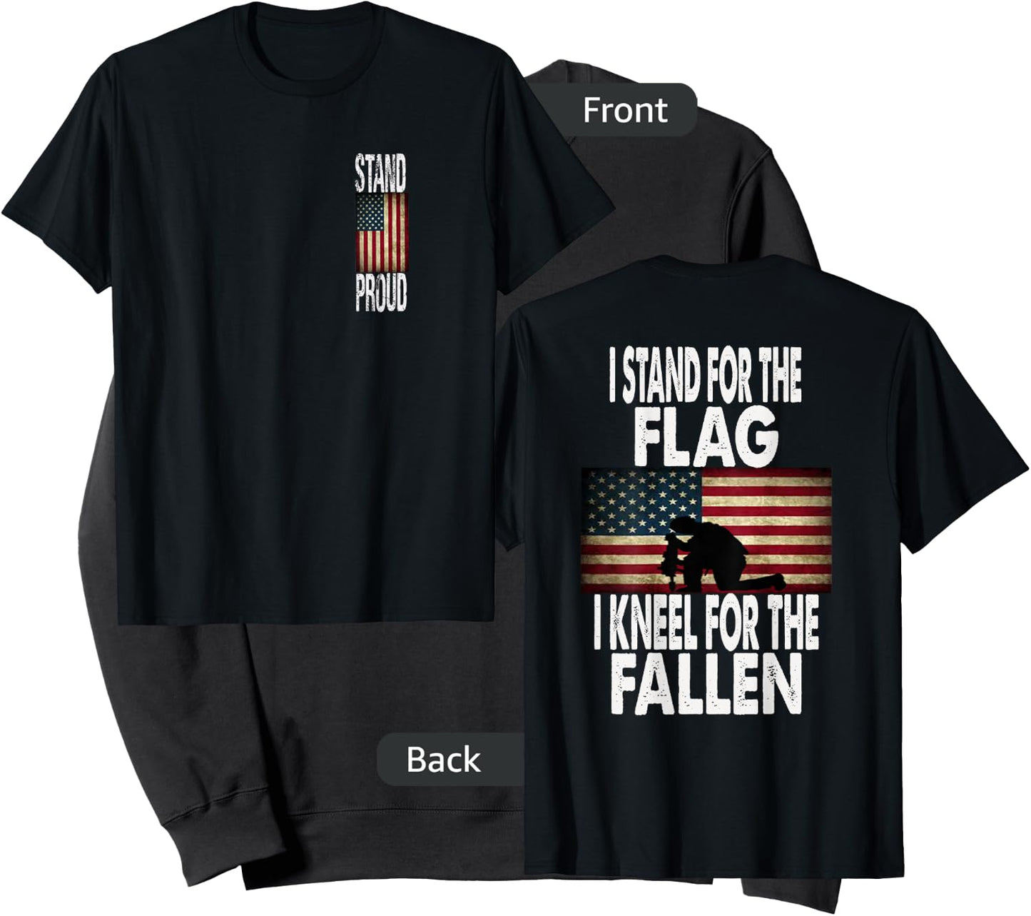 I Stand For The Flag I Kneel For The Fallen Sweatshirt - Sweatshirt | Black