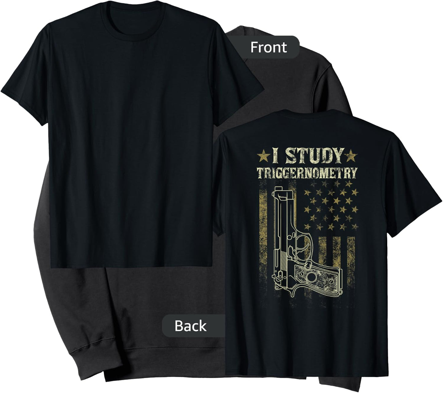 I Study Triggernometry Funny Pro Guns Trigonometry Math Gift Sweatshirt - Sweatshirt | Black